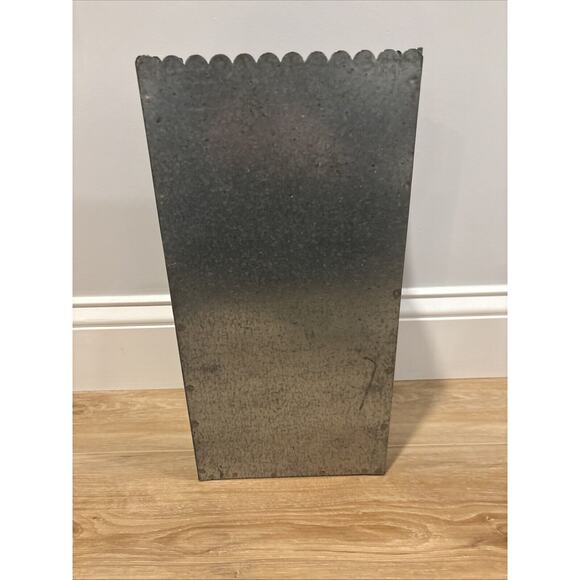 Halloween Candle Holder Galvanized Metal “Trick Or Treat” 7.5x4.75x15” - Picture 5 of 10